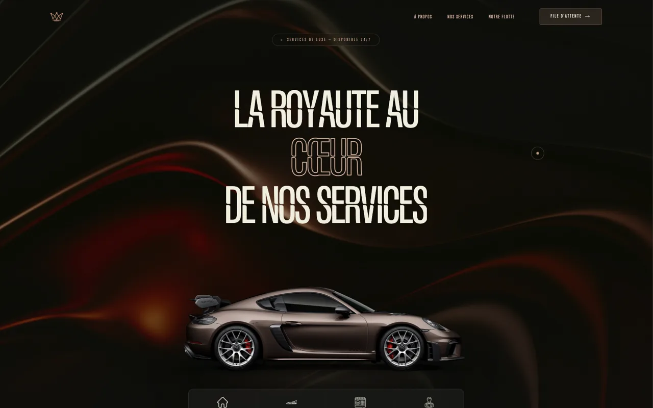 Page d'accueil du site Imperium sur grand écran